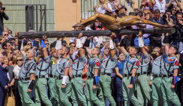 Malaga,,Spain,-,April,09:,Spanish,Legionarios,March,On,A